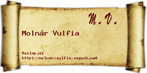 Molnár Vulfia névjegykártya